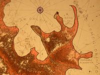 Mapa interior III. Impresión 2019. Fotografía digital intervenida sobre papel fotográfico 40x50 cm. 22'5x30 cm.